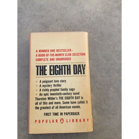 The Eighth Day By Thornton Wilder 1967 Paperback 1st Edition Vintage Harper Row - Picture 2 of 4